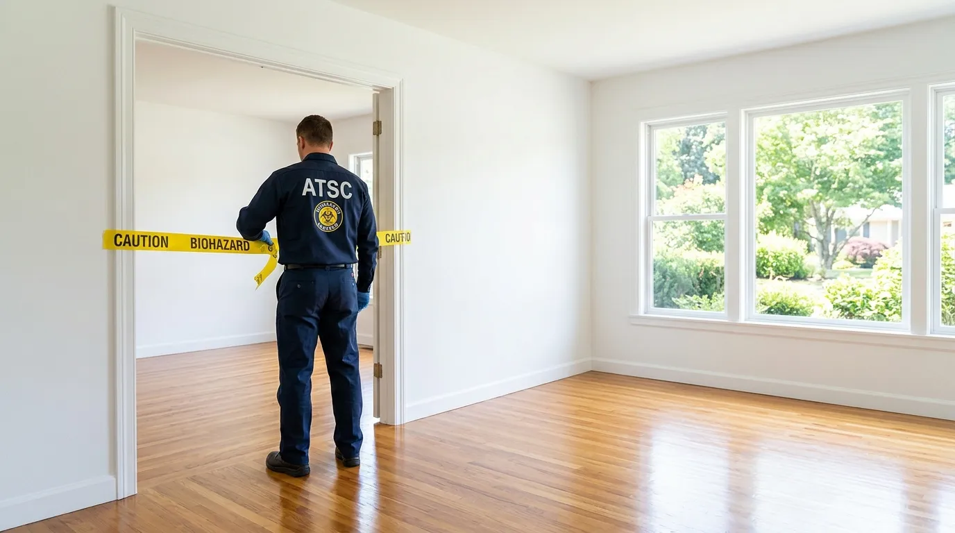 Certified biohazard cleanup crew performing Decomposition Cleanup in Chestnut Ridge